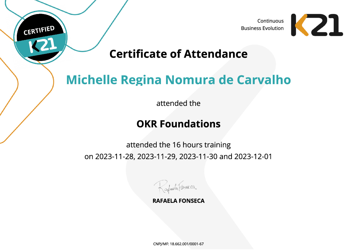 Certificado K21